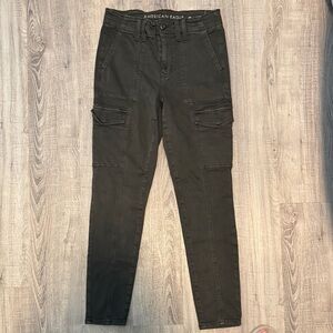 American Eagle Outfitters Women's Dark Gray Skinny Jeans